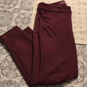 NWOT Maroon Old Navy Sculpt Stretch Pants